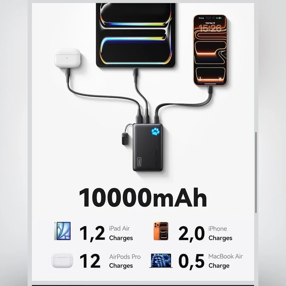 INIU Portable Charger, Ultra Slim 10000mAh - NEW!